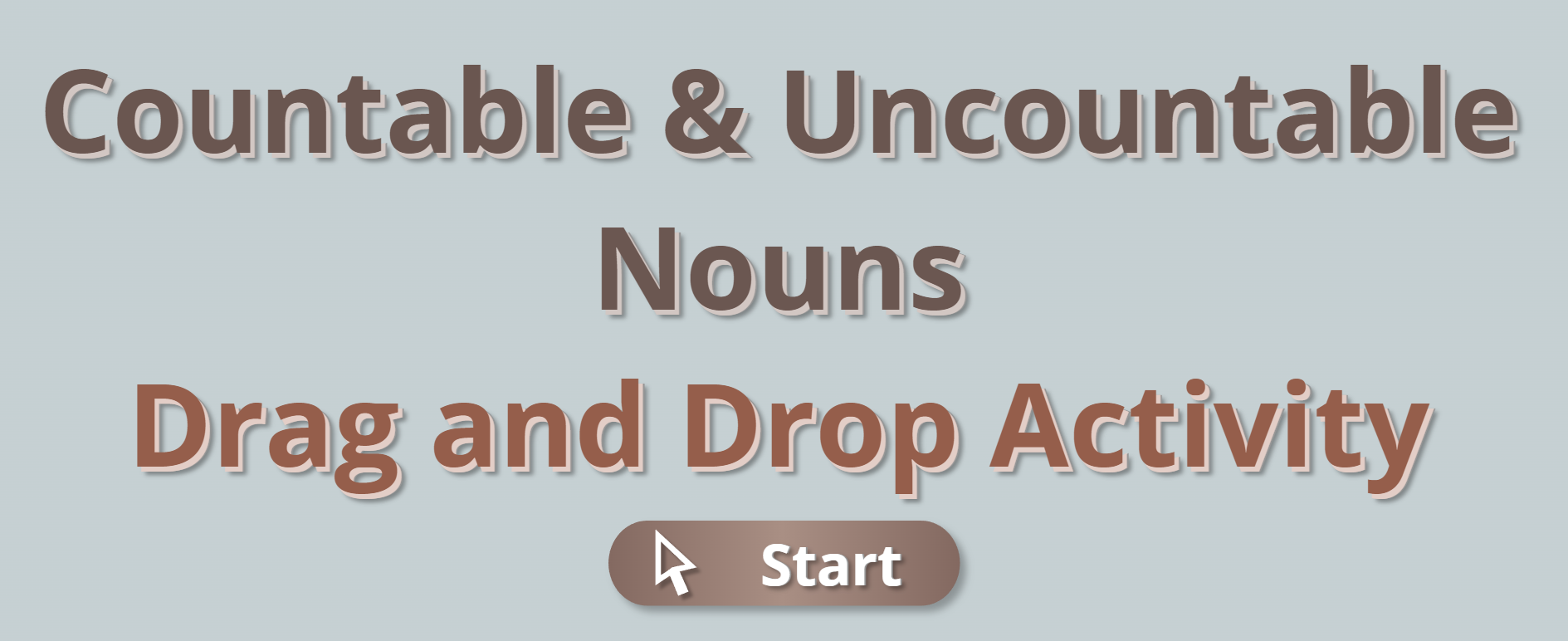Countable and Uncountable Nouns, Drag and Drop Interactive